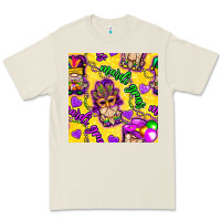 Bone Mardi gras gnomies seamless pattern Premium Tee - BundleAndBundleShop
