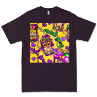Plum Mardi gras gnomies seamless pattern Premium Tee - BundleAndBundleShop