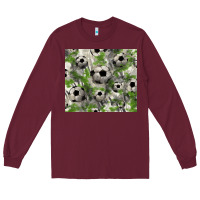 Burgundy Soccer tumbler Long Sleeve Tee - HowdyJamesFarm