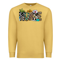 Antique Gold nurse leopard and cowhide Premium Sweatshirt - CowhideDigitalArt