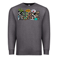Charcoal Heather nurse leopard and cowhide Premium Sweatshirt - CowhideDigitalArt