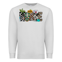 Dove Grey nurse leopard and cowhide Premium Sweatshirt - CowhideDigitalArt