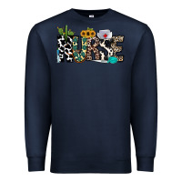 Navy nurse leopard and cowhide Premium Sweatshirt - CowhideDigitalArt
