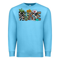 Ocean Blue nurse leopard and cowhide Premium Sweatshirt - CowhideDigitalArt