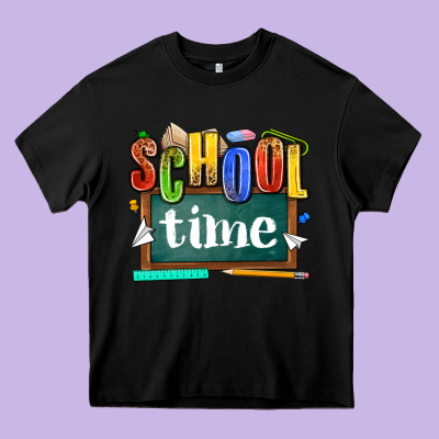 School Time Heavy Core Tee Designed By Nancycooperartshop