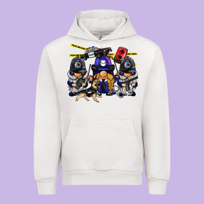 Police Gnome Urban Hoodie Designed By Barkaloodesign