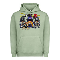 Pigment Oil Green police gnome Urban Hoodie - BarkalooDesign