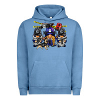 Pigment Pebble Blue police gnome Urban Hoodie - BarkalooDesign