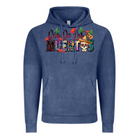 Vintage Denim Dia De Los Muertos Vintage Hoodie - texasbilliewilder