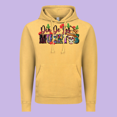 Dia De Los Muertos Vintage Hoodie Designed By Texasbilliewilder
