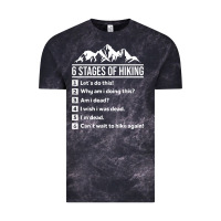 Cloud Black hiking 6 stages of hiking funny hiking nature adventure Vintage Tee - baoMotion