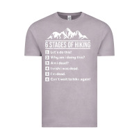 Vintage Zinc hiking 6 stages of hiking funny hiking nature adventure Vintage Tee - baoMotion