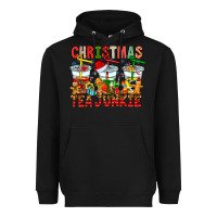 Black Christmas tea junkie Heavyweight Hoodie - CowhideDigitalArt