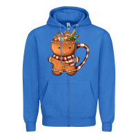 True Royal Gingerbread Cookie Man Hot Cocoa Coffee Zipper Hoodie - FaDigitalArtStudio