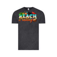 Vintage Black the beach is calling Vintage Tee - NancyCooperArtShop
