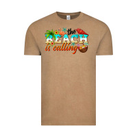 Vintage Coffee the beach is calling Vintage Tee - NancyCooperArtShop