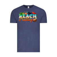 Vintage Denim the beach is calling Vintage Tee - NancyCooperArtShop