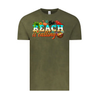 Vintage Olive the beach is calling Vintage Tee - NancyCooperArtShop
