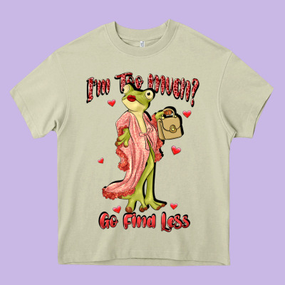 Im Too Much Go Find Less Boujee Frog Funny Heavy Core Tee Designed By Jahusdesignshop
