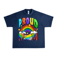 Navy Proud Mom Urban Heavy Tee - NancyCooperArtShop