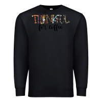 Black thankful for coffee Premium Sweatshirt - CowhideDigitalArt