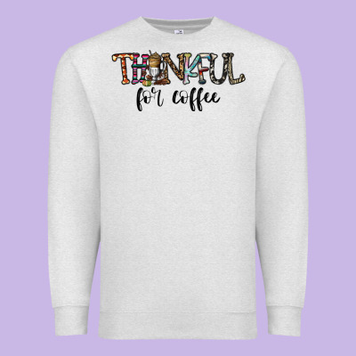 Thankful For Coffee Premium Sweatshirt Designed By Cowhidedigitalart