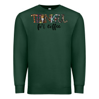 Sports Green thankful for coffee Premium Sweatshirt - CowhideDigitalArt