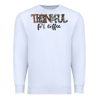 White thankful for coffee Premium Sweatshirt - CowhideDigitalArt