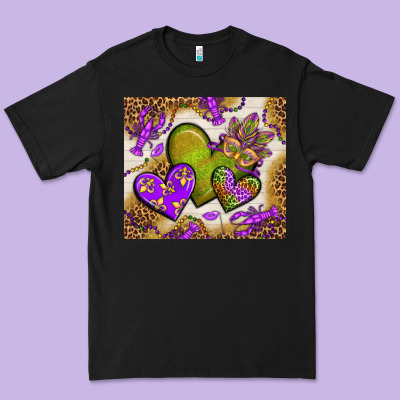Mardi Gras Hearts Tumbler Bbs Premium Tee Designed By Bundleandbundleshop