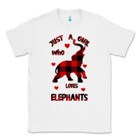 White Just a girl who loves Elephants - Elephant Classic Tee - Bettercallsaul
