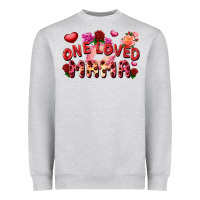 Heather Grey One loved mama Valentine's Day Heavyweight Sweatshirt - FaDigitalArtStudio