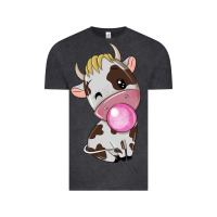 Vintage Black cute cow Vintage Tee - texasbilliewilder