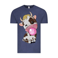 Vintage Denim cute cow Vintage Tee - texasbilliewilder
