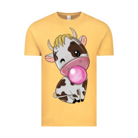Vintage Mustard cute cow Vintage Tee - texasbilliewilder