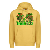 Antique Gold Shake Your Shamrocks Premium Hoodie - FaDigitalArtStudio