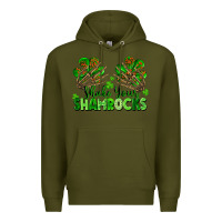 Army Green Shake Your Shamrocks Premium Hoodie - FaDigitalArtStudio