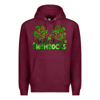 Burgundy Shake Your Shamrocks Premium Hoodie - FaDigitalArtStudio