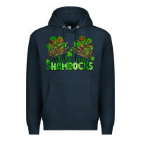 Navy Shake Your Shamrocks Premium Hoodie - FaDigitalArtStudio