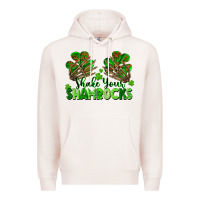 Pale Pink Shake Your Shamrocks Premium Hoodie - FaDigitalArtStudio