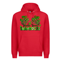 Red Shake Your Shamrocks Premium Hoodie - FaDigitalArtStudio