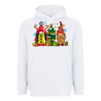 White gnome Christmas Heavyweight Hoodie - CowhideDigitalArt