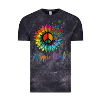 Cloud Black daisy peace sign hippie soul retro hippie flower lovers t shirt Vintage Tee - baoMotion