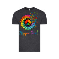 Vintage Black daisy peace sign hippie soul retro hippie flower lovers t shirt Vintage Tee - baoMotion