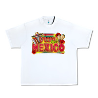 White Viva Mexico Urban Heavy Tee - texasbilliewilder