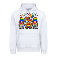 White lgbtq gnome Urban Hoodie - BarkalooDesign