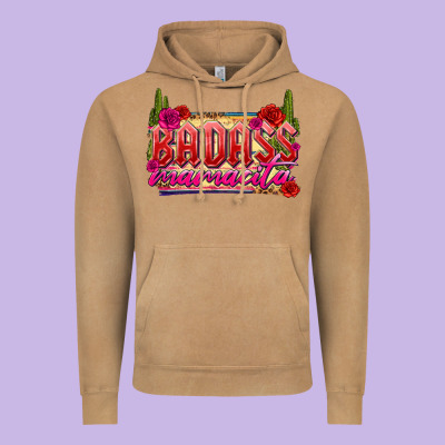 Badass Mamacita Vintage Hoodie Designed By Texasbilliewilder