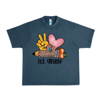 Midnight Navy peace love 1st grade Urban Heavy Tee - JahusDesignShop