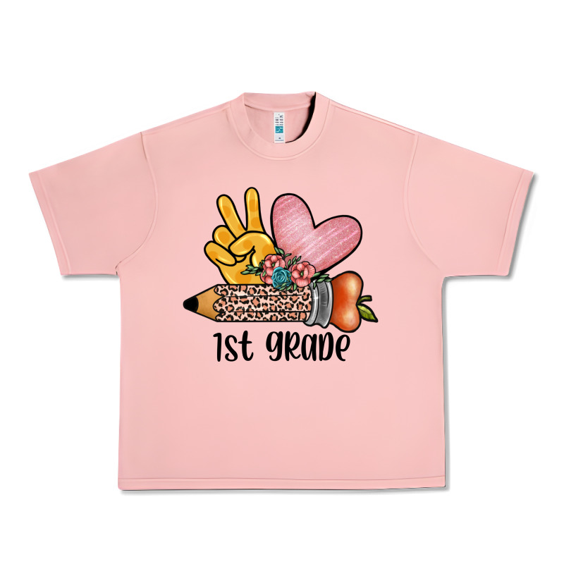 Peace Love 1st Grade Urban Heavy Tee by JahusDesignShop | Teevron