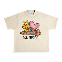 Sandshell peace love 1st grade Urban Heavy Tee - JahusDesignShop