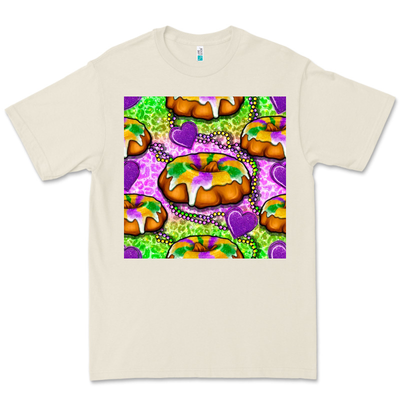 Mardi Gras King Cake Seamless Pattern Premium Tee by BundleAndBundleShop | Teevron
